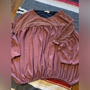 Oddy Glitter Dolman Top